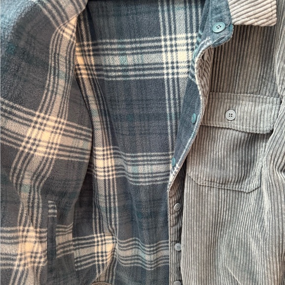 Blue Corduroy Jacket with Plaid Lining - Picture 2 of 3